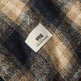 Unisex Winter Cotton Coat Plaid Decoration Lapel Cotton-Padded Coat Vintage Cotton-Padded Jacket