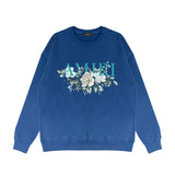 Amiri Long Sleeved Shirt Fashion Brand Crew Sweatshirts round Neck Sweater