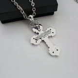Chrome Hearts Necklace Vintage Flame Vine Cross Pendant
