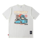 Men T Shirt Summer Retro Hip Hop Printed Short Sleeve T-shirt