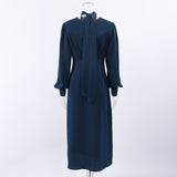 Women Dress Elegant Stand Collar Hip Skirt Women's Autumn and Winter Dress Dress