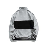 Unisex Hoodie Autumn Stitching Stand Collar Sweater