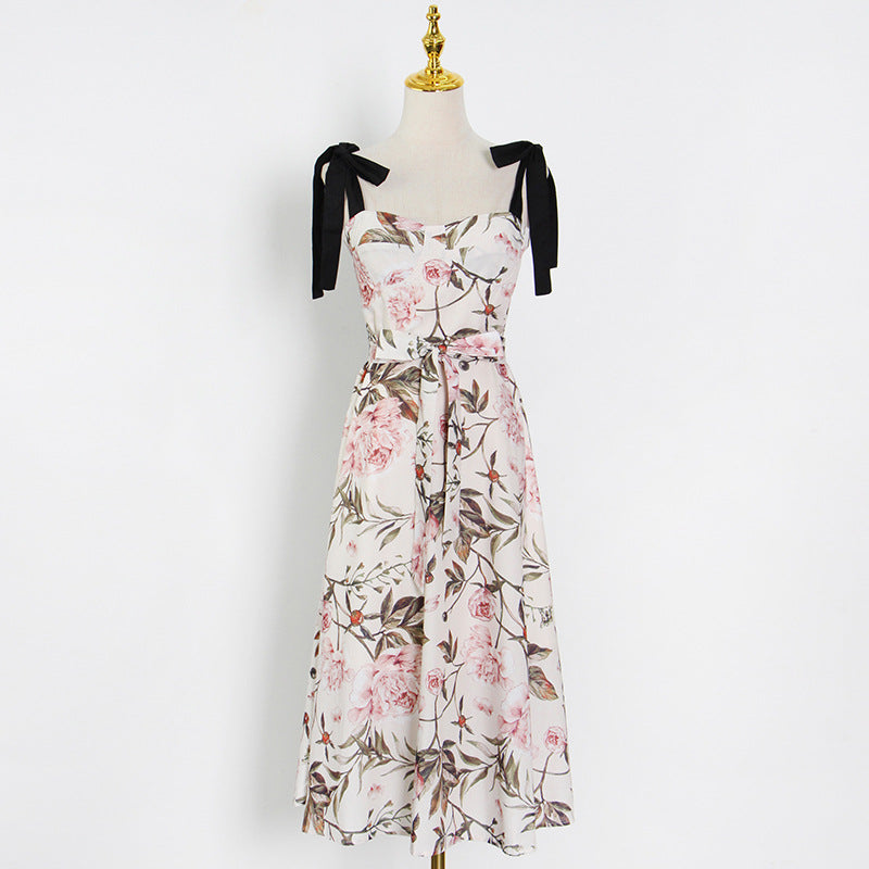 Women Dresses Bohemian Summer Sling Long Dress (Qymy0409)