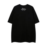 Men T Shirt Pentagram Denim Affixed Cloth Embroidered Short Sleeve T-shirt