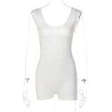 Women Jumpsuit Summer Slim U-Neck Sexy Backless Jumpsuit