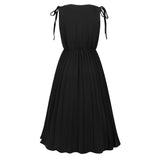 Women Date Dress Summer Pleated Skirt Dress plus Size