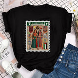 Harajuku Palestine Stamp Retro Plus Size T-Shirt Women Vintage
