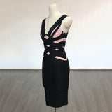 Women's Evening Dress Camisole Dress Sexy Sheath Bandage Dress V-neck