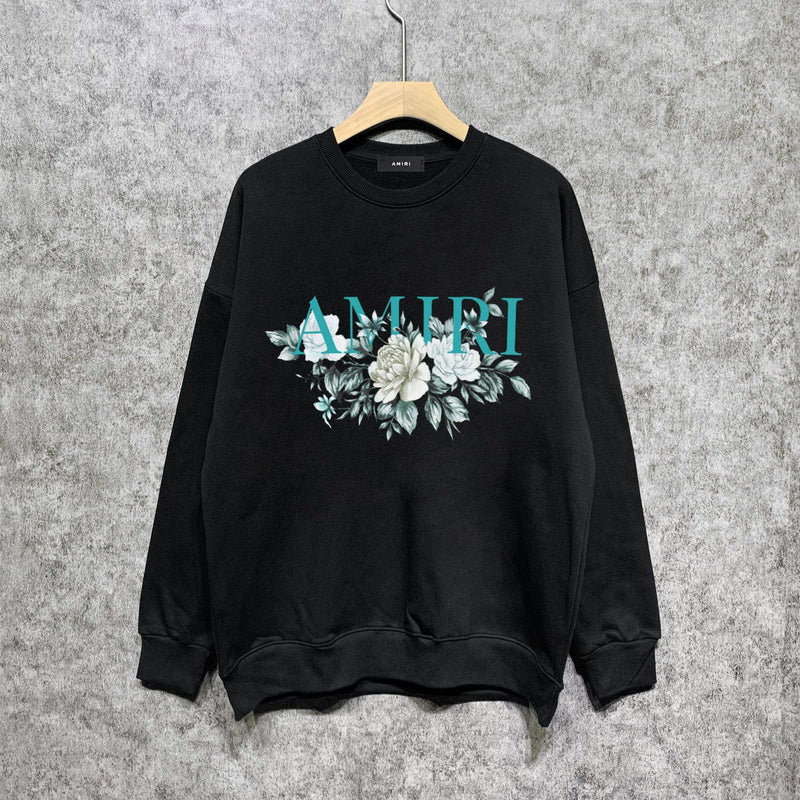Amiri Long Sleeved Shirt Fashion Brand Crew Sweatshirts round Neck Sweater