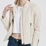 Women Leather Jacket Pu Women's Leather Top Women's Leather Jacket