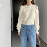 Women Knitted Two-Piece Set Vest Two-Piece Set Short Knitted Shawl Suit Jt8631