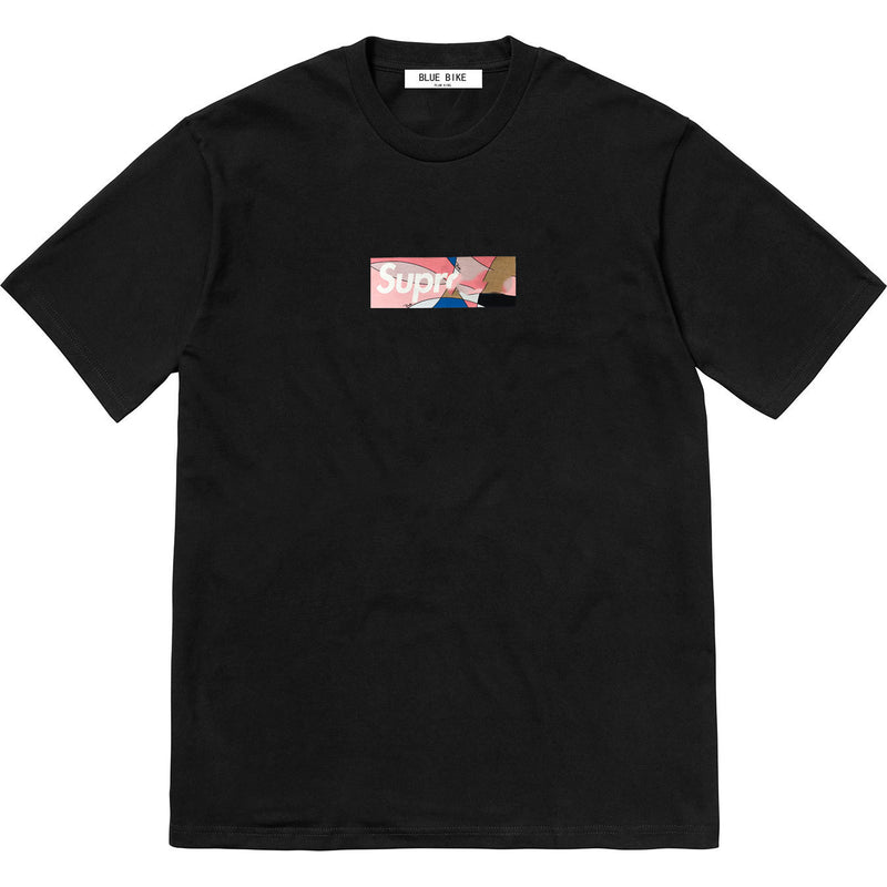 Mens T-shirts 23SS Emilio Pucci Box Logo Printed Short Sleeve T-Shirt Loose Casual Crew Neck