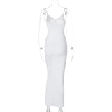 Women Dresses V-neck Strap Long Dress