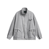 Unisex Jacket Autumn Striped Embroidered Jacket