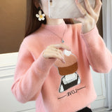 Women Knitwear Autumn and Winter round Neck Knitwear Loose Sweater