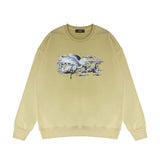 Amiri Long Sleeved Shirt Fashion Brand Crew Sweatshirts round Neck Sweater