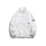 Unisex Jacket Spring and Autumn Vintage Stand Collar Top Jacket Baggy Coat