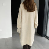 Women Knitted Two-Piece Set Knitted Two-Piece Autumn and Winter Long Vest Coat Set A3388