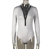 Women Jumpsuit Autumn and Winter Long Sleeve Stand-up Collar Slim Fit Jumpsuit