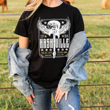 HJNT shirt Nashville guitar print cotton vintage