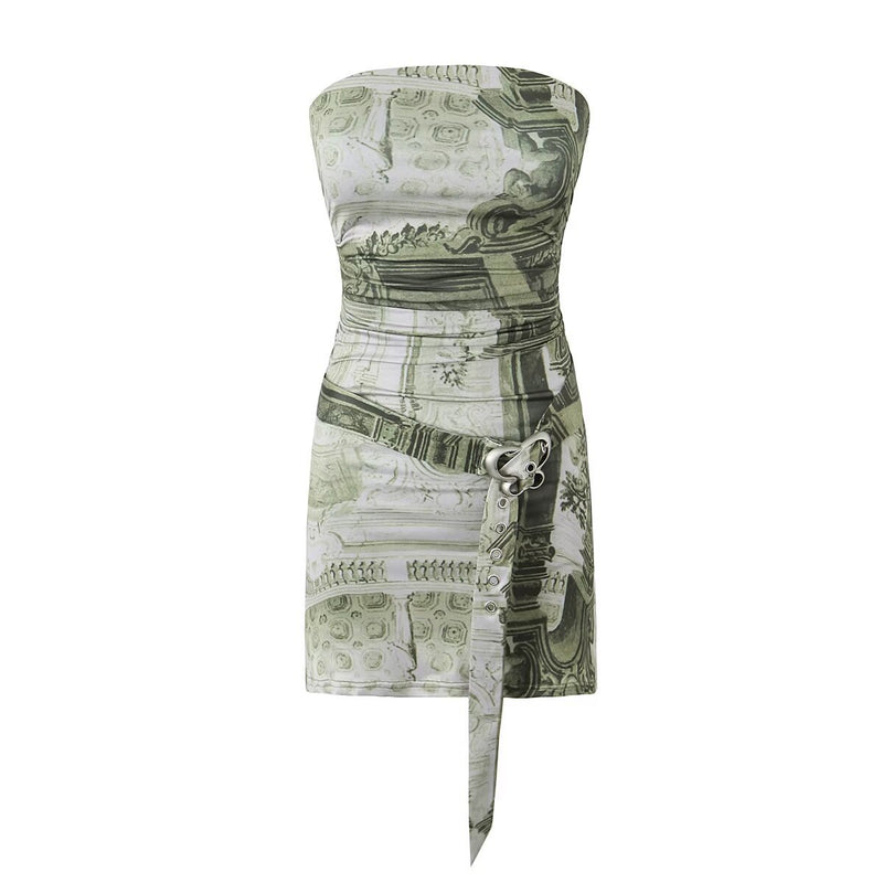Women Dresses Summer Dress Lace-up Sexy Skirt (Xds0414)