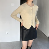 Women Cardigan Sweater Spring Sweater Cardigan Long Sleeve Button Sweater Q720