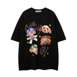 Men T Shirt Summer Cartoon Printed Short Sleeve T-shirt