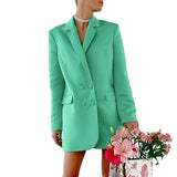 Women Trench Coat Fall/Winter Long Sleeve Suit Coat