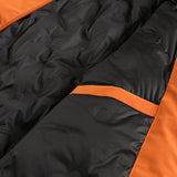 Unisex Winter Cotton Coat Three-Dimensional Pocket Decoration Tooling down Jacket Retro Solid Color down Jacket