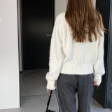 Women Winter Knitted Sweater Thick Sweater Fall/Winter Loose-Fitting Long Sleeve Sweater 6t3539