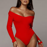 Women Jumpsuit Spring V-neck Long Sleeve Slim Fit Jumpsuit