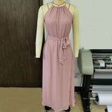 Women's Evening Gown Sexy Halter Strap Chiffon Dress