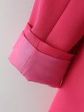 Women's Suits Autumn and Winter Long Sleeve Buckle-Free Blazer Collar Coat Women's Cardigan