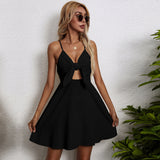 Women Dress Bow Suspenders Dress Casual Skirt