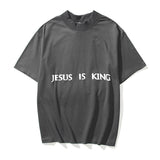 Jesus Is King Chicago Shirt Turtleneck Short Sleeve T-shirt Loose