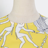 Women Dresses Spring Retro Long Sleeve Dress Skirt (Qymy0409)