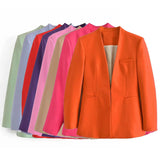 Women Suites Fall Slim Fit Simple Casual Suit Jacket