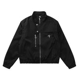 Men Jacket Coat Men's Loose Pu Handsome Stand Collar Pilot Jacket