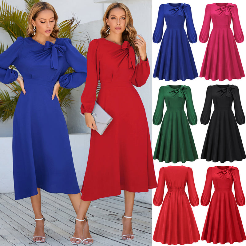 Women Date Dress Fall/Winter Dress Leisure Long Sleeve Dress