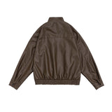 Unisex Hoodie Autumn Vintage Leather Jacket