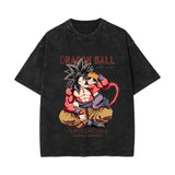 Printed washed old short-sleeved t-shirt
