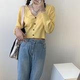 Women Cardigan Sweater Knitted V-neck Cardigan 8t7137