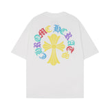 CHH Chrome Heart T Shirts Cross Print Short Sleeve T-Shirt Loose
