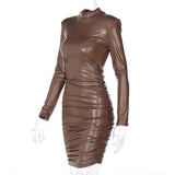 Women Dresses Winter Sexy Slim Long Sleeve Dress