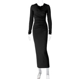 Women Dresses Winter Slim-Fit Hood Sports and Leisure Dress