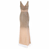 Robe Bridgerton Split Bronzing Dress Long Dress Evening Gown