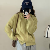 Women Knitted Cardigan Hooded Knit Cardigan Autumn Sweater Coat