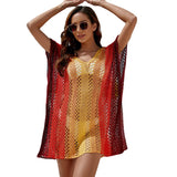 Women Knit Beach Cover Knitted Blouse Sun Protection Pullover Blouse