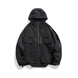 Unisex Jacket Shell Jacket Loose Hooded Coat Men's and Women's Four-Bag Mechanical Style Jacket