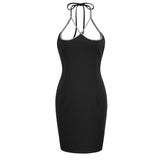 Women Dresses Sexy Beaded Suspender Skirt (Zns0409)